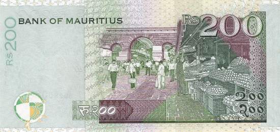 Mauritius p57b 200 Rupees 2007